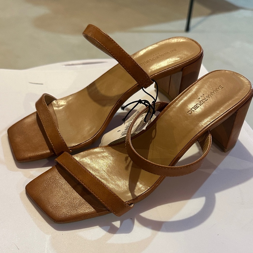 Chestnut Block Heel Sandals